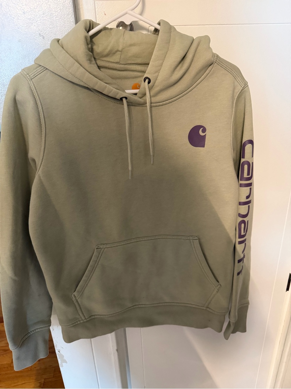 Carhartt Olive Green Logo Hoodie - Women’s Pullover Sweater